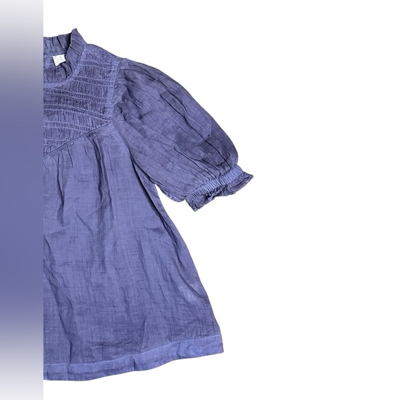 Sea New York Yara Shirred Yoke Top Lapis Size 0 - Picture 5 of 8